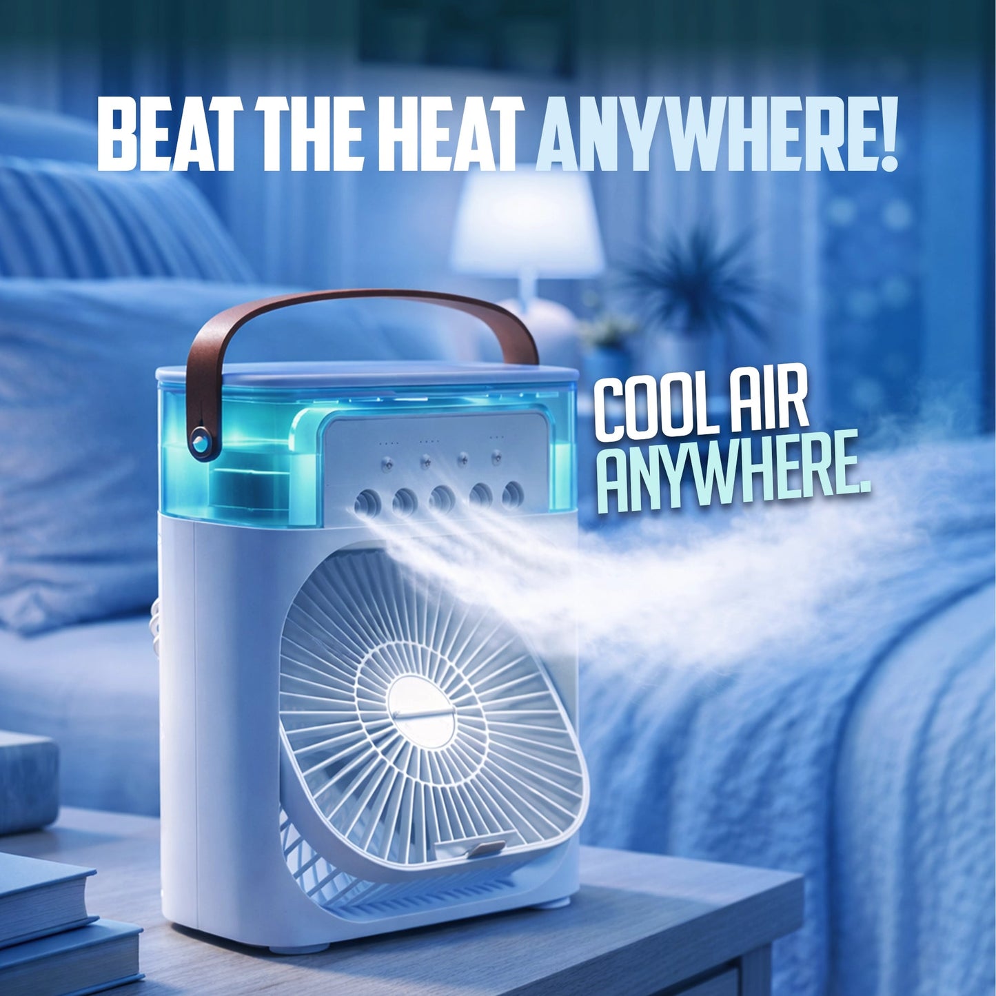 Portable 3-in-1 Cooling Fan for Instant Fresh Air