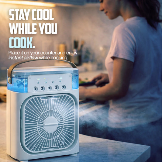 Portable 3-in-1 Cooling Fan for Instant Fresh Air